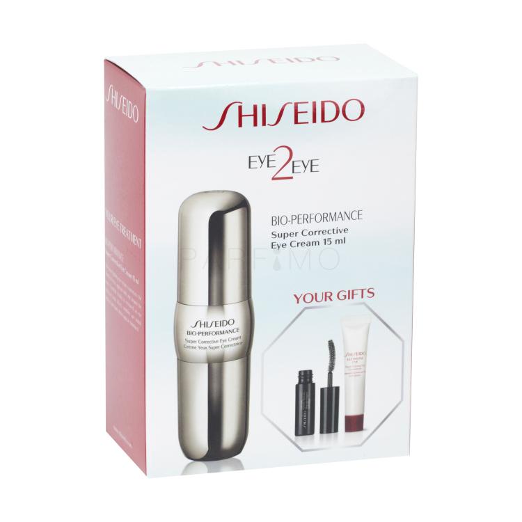 Shiseido Bio-Performance Eye2Eye Darilni set krema za oči BIO-PERFORMANCE Super Corrective 15 ml + maskara za trepalnice Full Lash Volume 2 ml + nega za oči Ultimune Power Infusing Eye Concentrate 5 ml