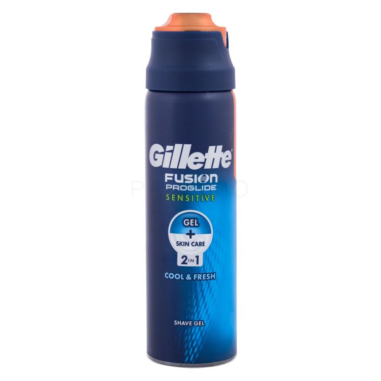 Gillette Fusion Proglide Sensitive 2in1 Gel za britje za moške 170 ml
