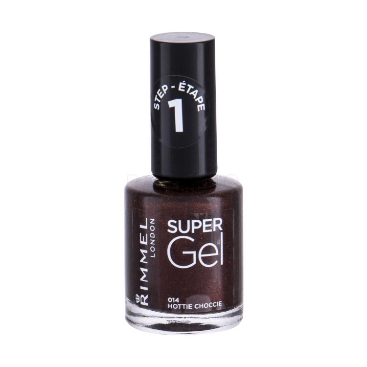 Rimmel London Super Gel STEP1 Lak za nohte za ženske 12 ml Odtenek 014 Hottie Choccie