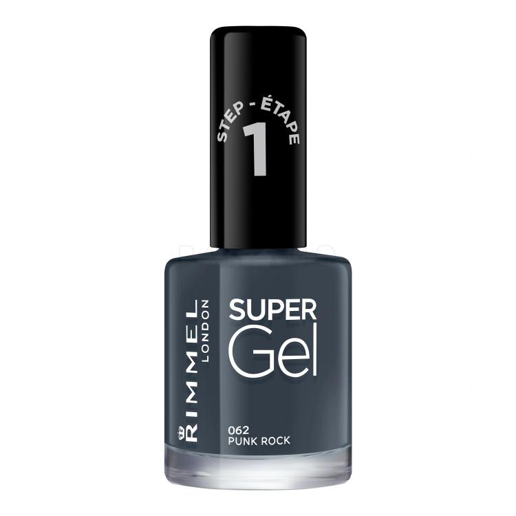 Rimmel London Super Gel STEP1 Lak za nohte za ženske 12 ml Odtenek 062 Punk Rock