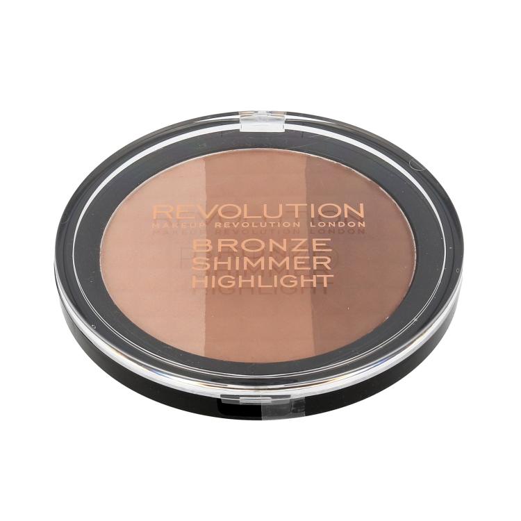 Makeup Revolution London Ultra Bronze, Shimmer And Highlight Puder v prahu za ženske 15 g