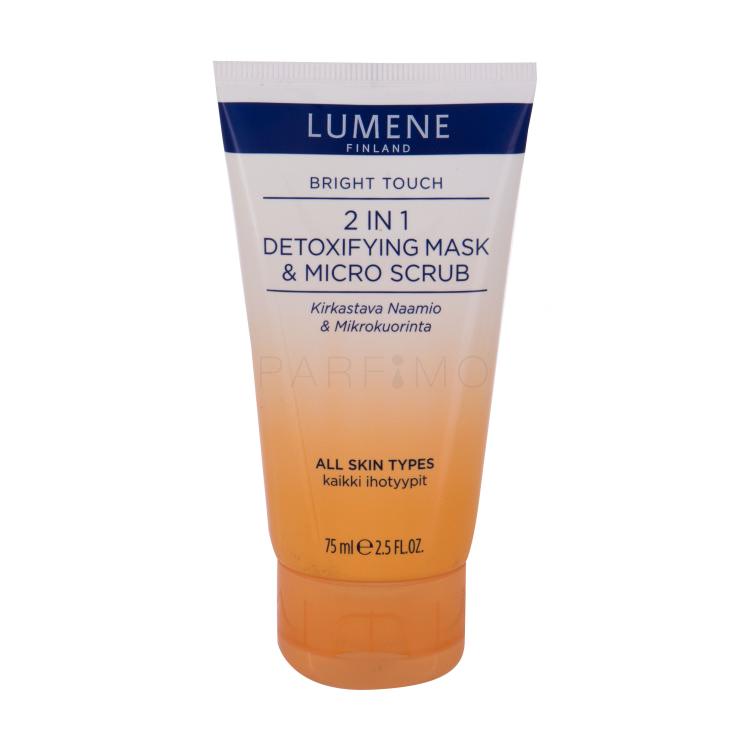 Lumene Bright Touch 2in1 Detoxifying Mask &amp; Micro Scrub Maska za obraz za ženske 75 ml