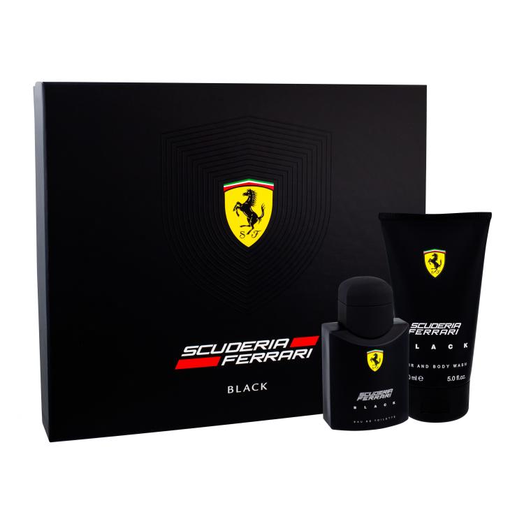Ferrari Scuderia Ferrari Black Darilni set toaletna voda 75 ml + gel za prhanje 150 ml