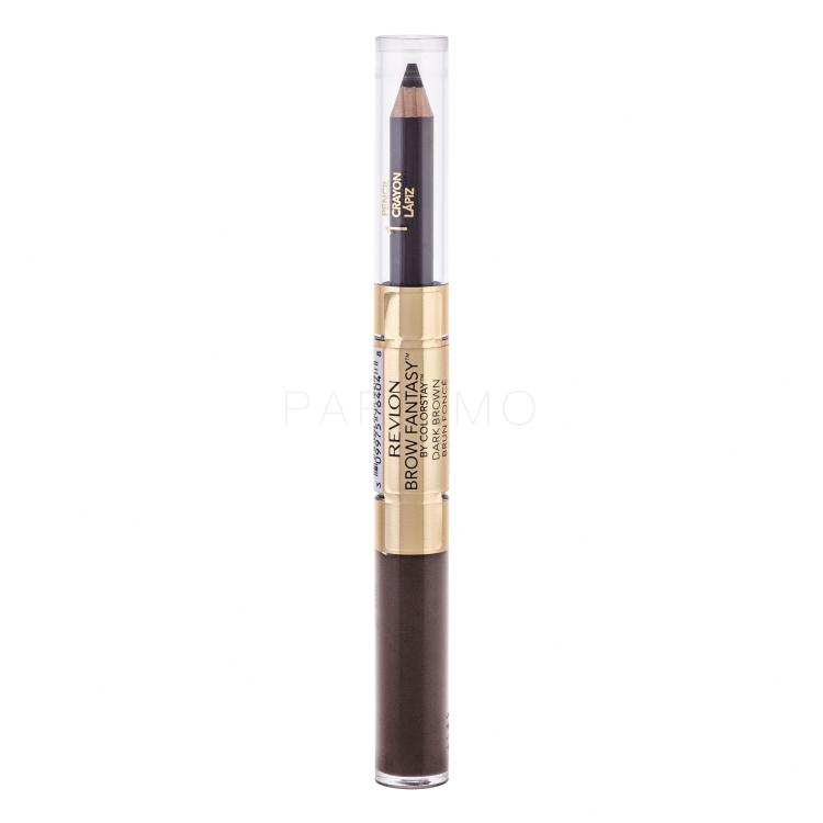 Revlon Brow Fantasy Pencil &amp; Gel Paletka za obrvi za ženske 1,49 g Odtenek Dark Brown
