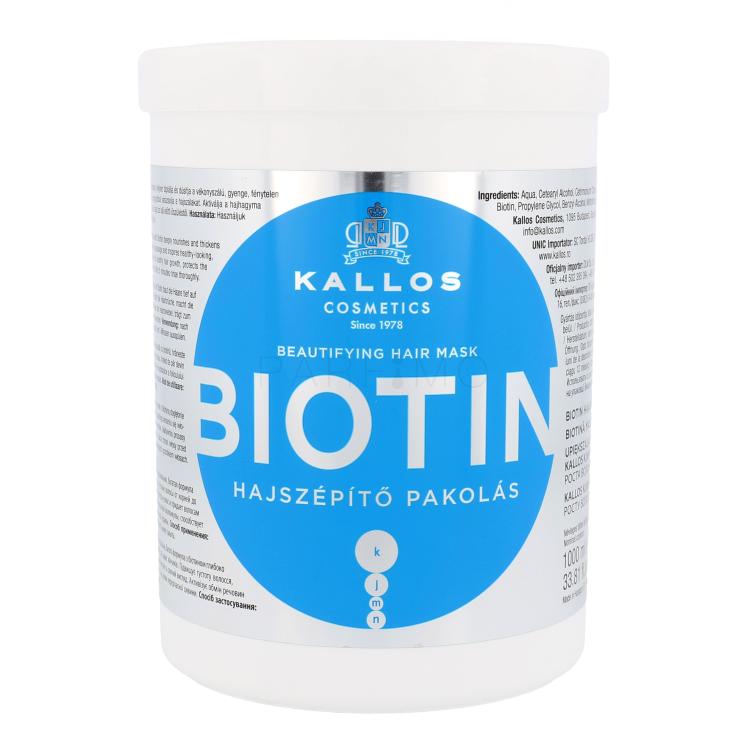 Kallos Cosmetics Biotin Maska za lase za ženske 1000 ml