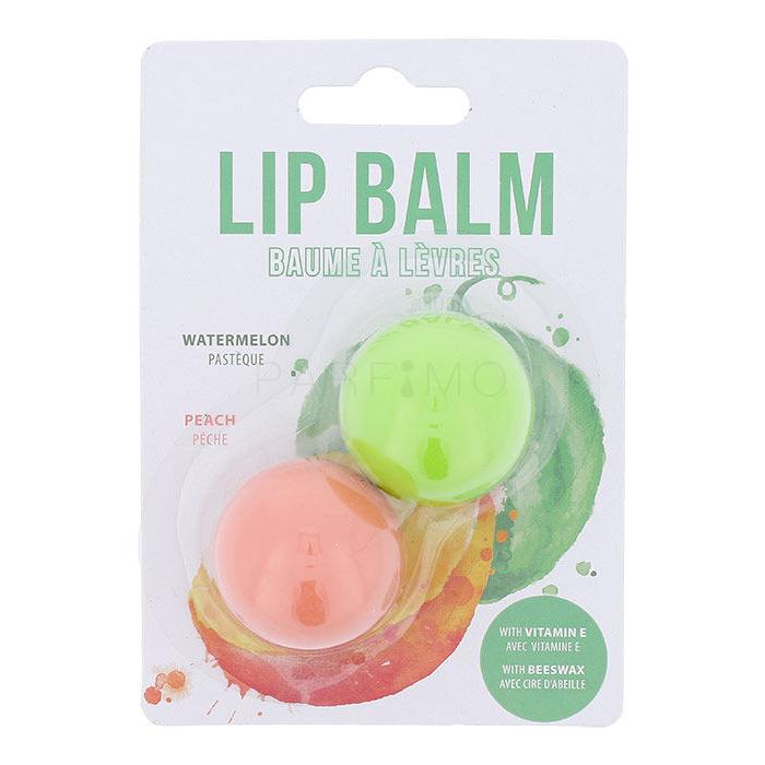 2K Lip Balm Watermelon &amp; Peach Darilni set balzam za ustnice 2,8 g + balzam za ustnice 2,8 g Peach