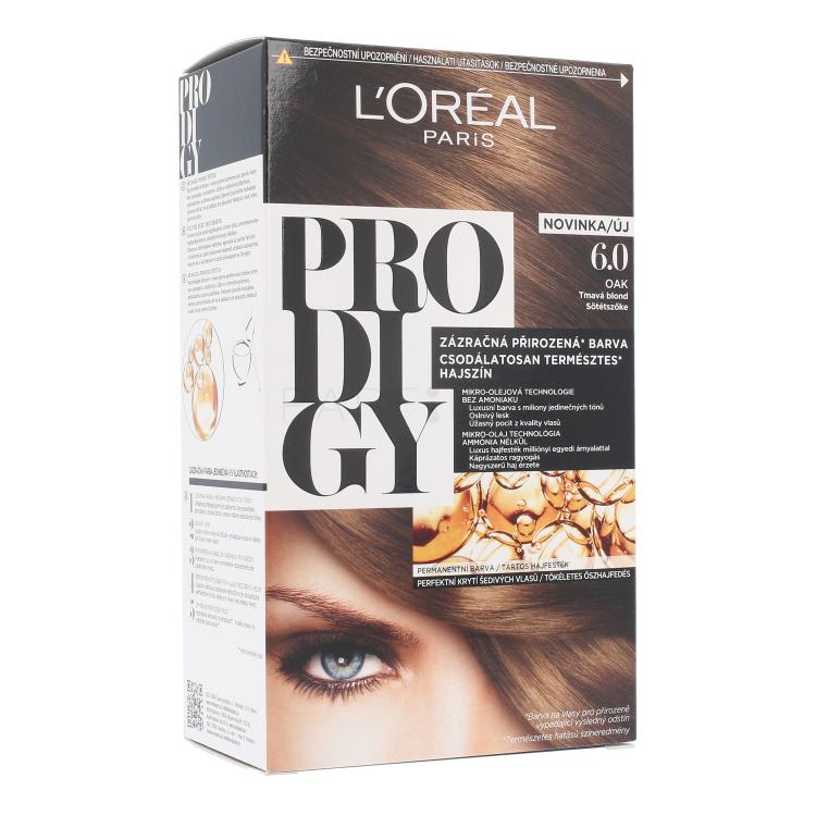 L&#039;Oréal Paris Prodigy Barva za lase za ženske 1 kos Odtenek 6.0 Oak