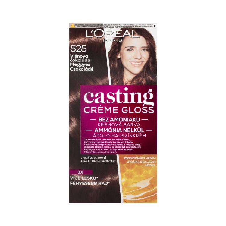 L&#039;Oréal Paris Casting Creme Gloss Barva za lase za ženske 48 ml Odtenek 525 Cherry Chocolate