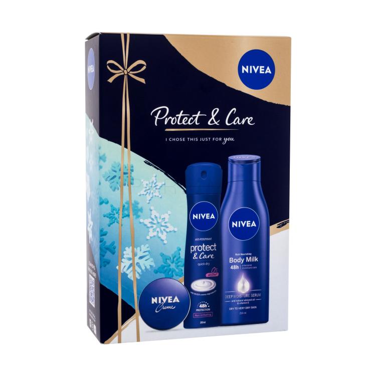 Nivea Care &amp; Protect Darilni set losjon za telo 250 ml+ antiperspirant Protect &amp; Care 48H 150 ml + univerzalna krema 30 ml