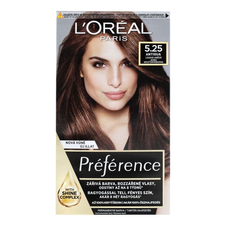 L&#039;Oréal Paris Préférence Récital Barva za lase za ženske 60 ml Odtenek 5,25-M2 Antigua