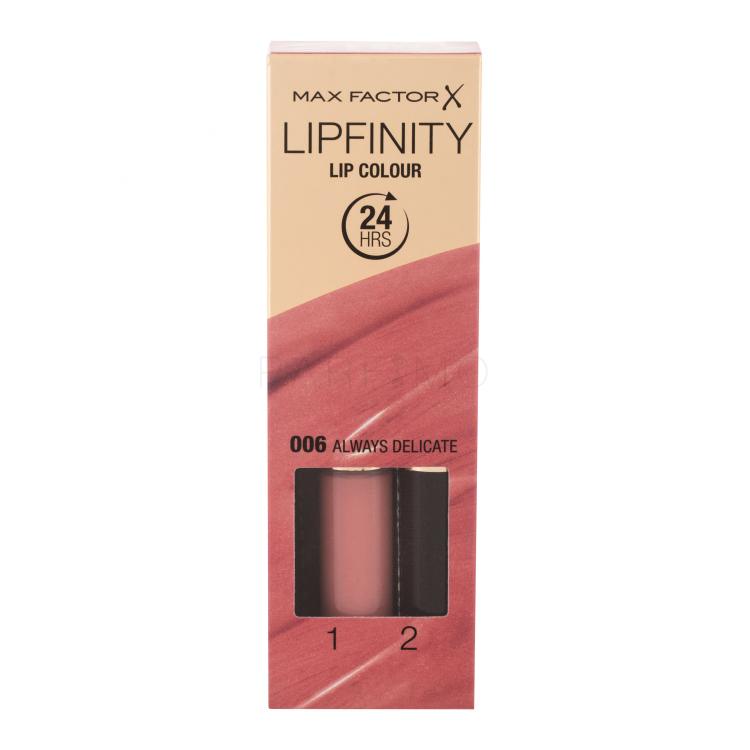 Max Factor Lipfinity Lip Colour Šminka za ženske 4,2 g Odtenek 006 Always Delicate