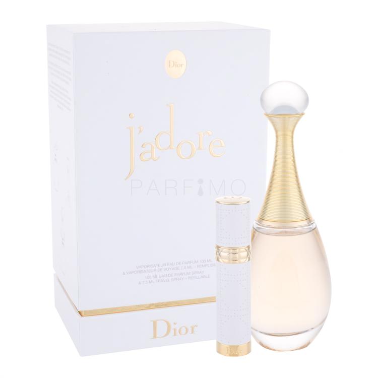 Dior J&#039;adore Darilni set parfumska voda 100 ml + parfumska voda v steklenički z razpršilcem za ponovno polnjenje 7,5 ml