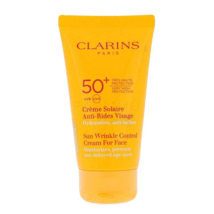 Clarins Sun Wrinkle Control SPF50+ Zaščita pred soncem za obraz za ženske 75 ml tester