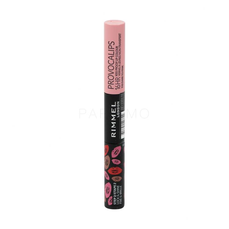 Rimmel London Provocalips 16hr Kiss Proof Lip Colour Šminka za ženske 7 ml Odtenek 110 Dare To Pink