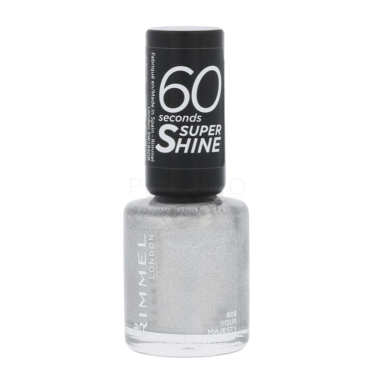 Rimmel London 60 Seconds Super Shine Lak za nohte za ženske 8 ml Odtenek 808 Your Majesty