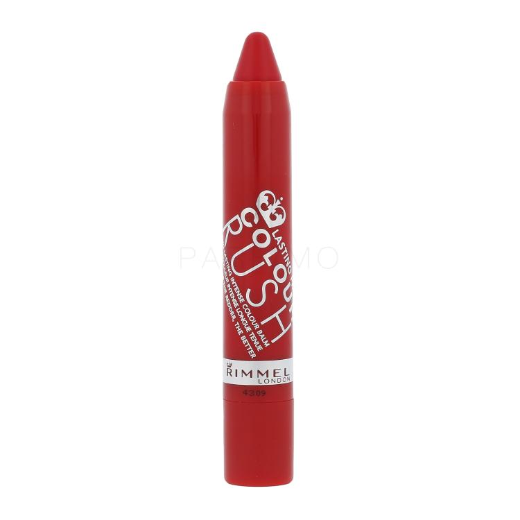 Rimmel London Lasting Finish Colour Rush Balm Črtalo za ustnice za ženske 2,5 g Odtenek 500 The Redder, The Better
