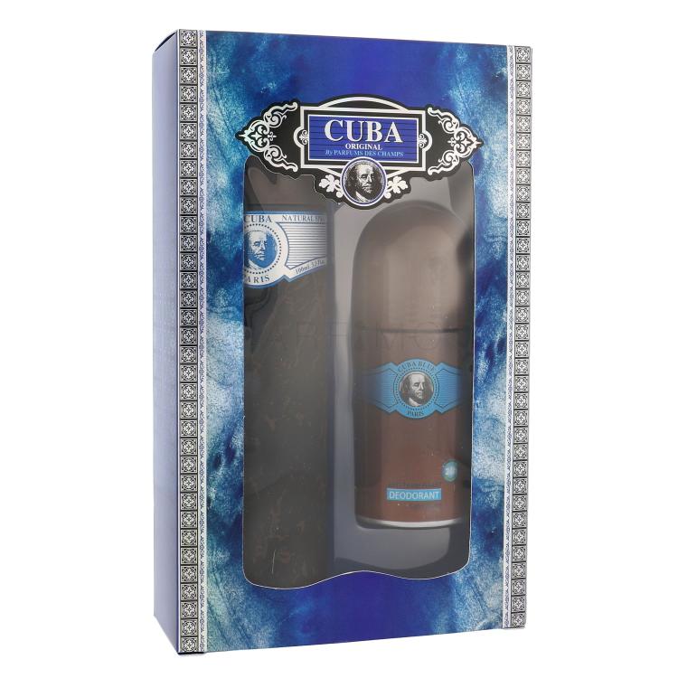 Cuba Blue Darilni set toaletna voda 100 ml + deodorant s kroglico 50 ml