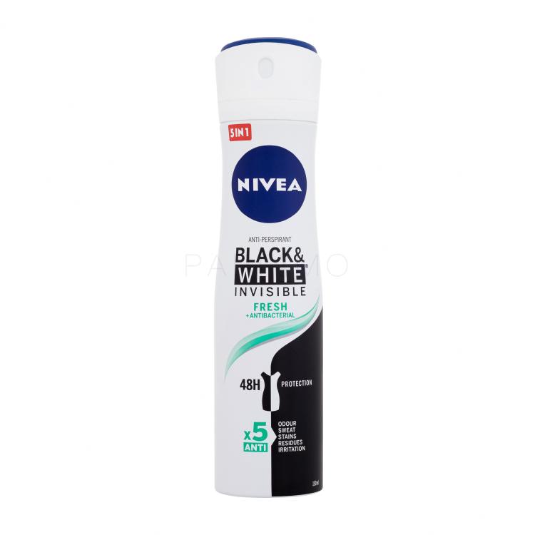 Nivea Black &amp; White Invisible Fresh 48h Antiperspirant za ženske 150 ml