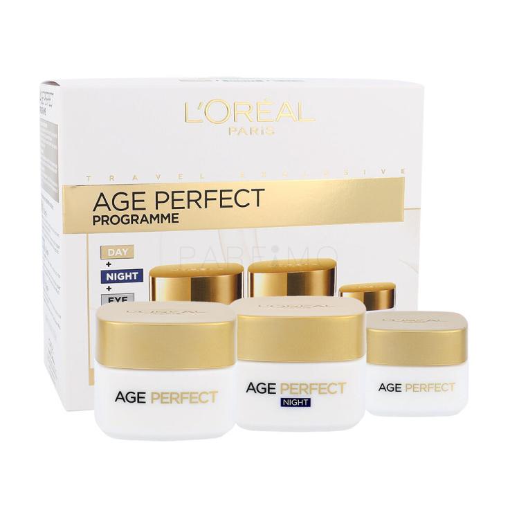 L&#039;Oréal Paris Age Perfect Darilni set dnevna krema 50 ml + nočna krema 50 ml + krema za okoli oči 15 ml