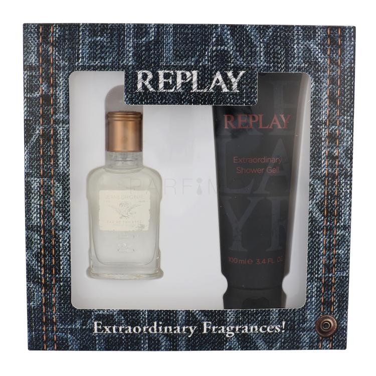 Replay Jeans Original! For Him Darilni set toaletna  voda 30 ml + gel za prhanje 100 ml