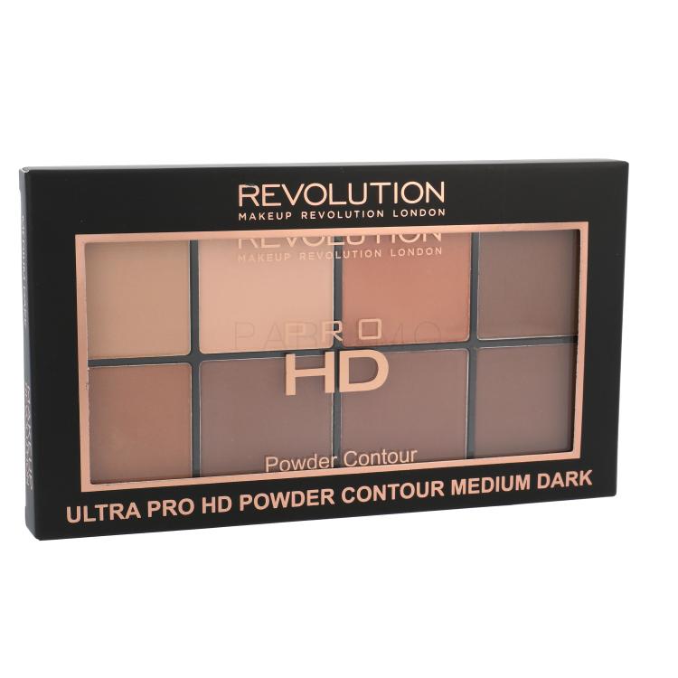 Makeup Revolution London Ultra Pro HD Powder Contour Palette Paletka za konturing za ženske 20 g Odtenek Medium Dark