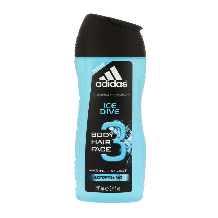 Adidas Ice Dive 3in1 Gel za prhanje za moške 250 ml