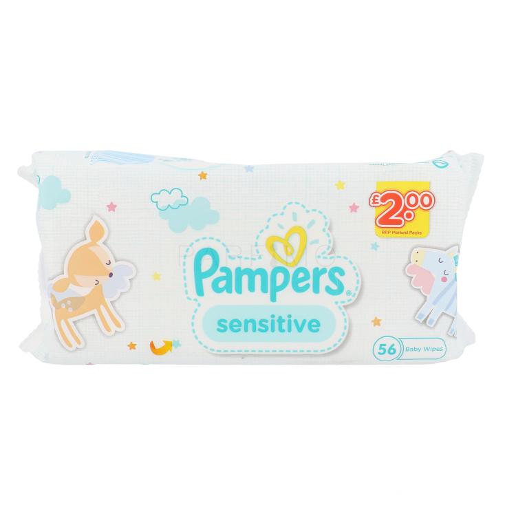 Pampers Baby Wipes Sensitive Čistilni robčki za otroke 56 kos