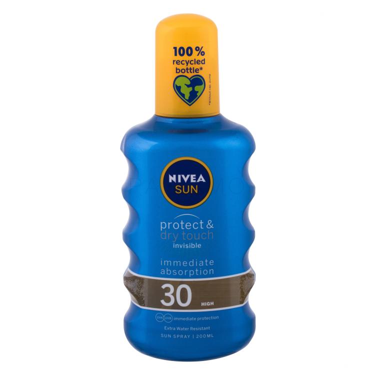 Nivea Sun Protect &amp; Dry Touch Invisible Spray SPF30 Zaščita pred soncem za telo 200 ml