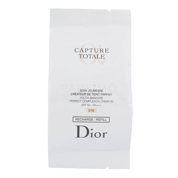 Christian Dior Capture Totale Dreamskin Moist &amp; Perfect Cushion SPF50+ Puder za ženske polnilo 15 g Odtenek 010 tester