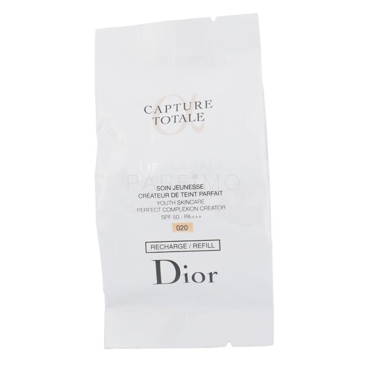 Christian Dior Capture Totale Dreamskin Moist &amp; Perfect Cushion SPF50+ Puder za ženske polnilo 15 g Odtenek 020 tester