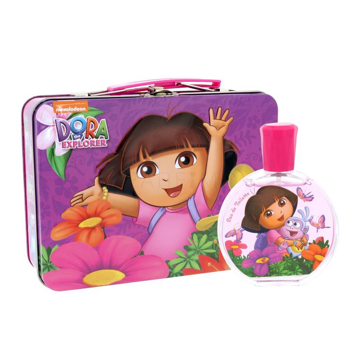 Nickelodeon Dora The Explorer Dora &amp; Boots Darilni set toaletna voda 100 ml + kovinska škatla