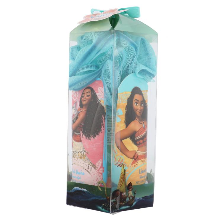 Disney Vaiana Darilni set gel za prhanje 100 ml + losjon za telo 100 ml + šampon 100 ml + gobica za prhanje