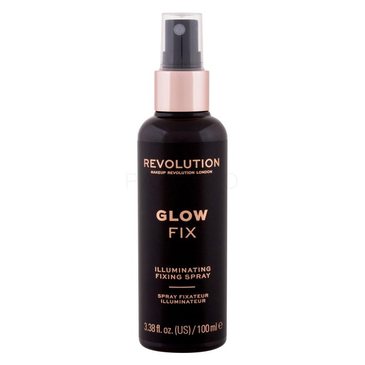 Makeup Revolution London Glow Fix Illuminating Fixing Spray Fiksator za ličila za ženske 100 ml