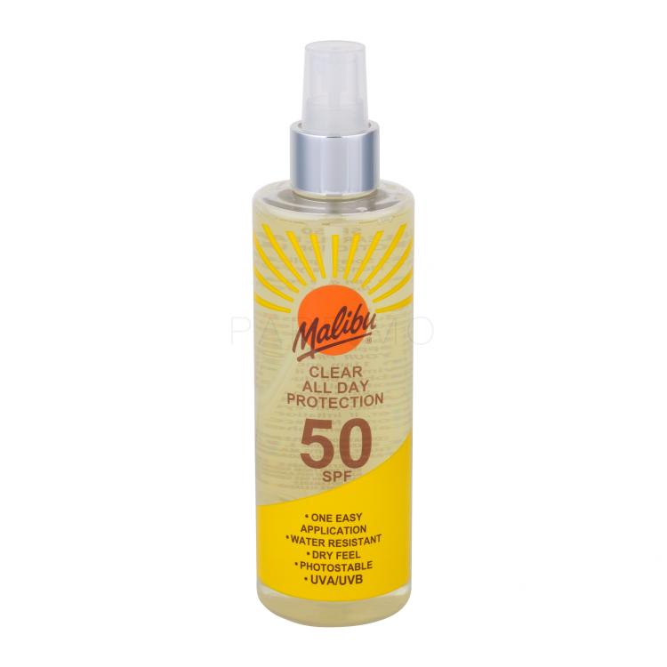 Malibu Clear All Day Protection SPF50 Zaščita pred soncem za telo 250 ml